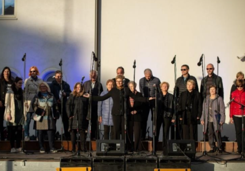 Mešani zbor Mavrica na festivalu Odlično je! Vrhniško je!