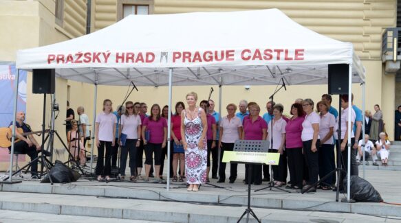 Nastop na Praškem gradu, na južnem delu vrta.